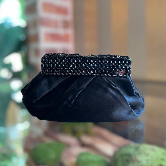 PRADA Crystal Satin Evening Clutch TS4009 - Picture 1 of 10